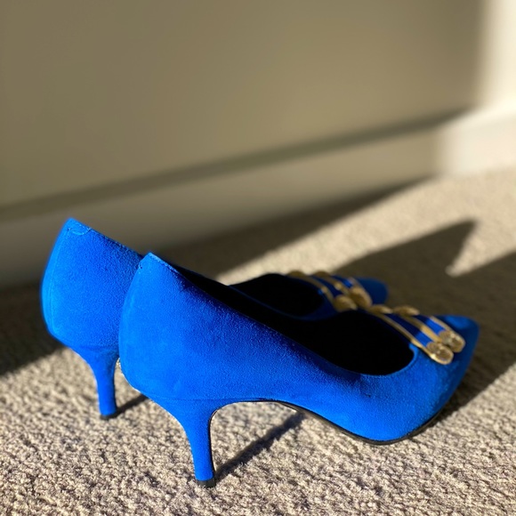Pierre Balmain Blue 5cm heel 36 size Very good condition - Picture 3 of 5